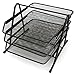 Caveen 3 Tiers Letter Trays Desk Organizer Black Mesh Paper Storage Document Organizer