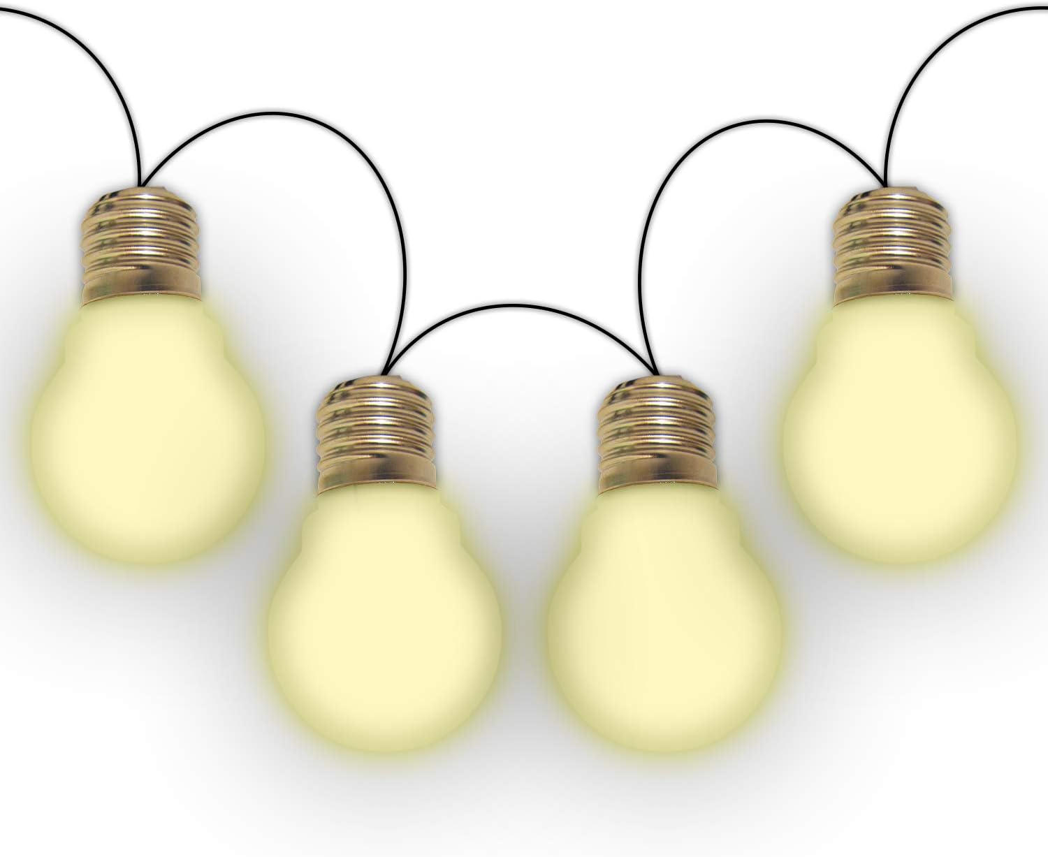 Solar Brite Deluxe 20 Warm White LED Solar Powered Festoon Party Lights Clear Bulb Eco friendly