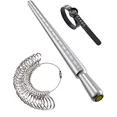 Meowoo Ring Sizer Measuring Tool Set, Metal Ring Guage for Ring Measurer (Metal-3pcs)