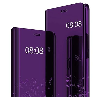 Samsung Galaxy S9 Mirror Case Metal Flip Stand Phone Cover Full Protective Case Samsung Galaxy S9 (Samsung Galaxy S9, Purple)