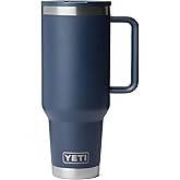 YETI Rambler 40 oz Travel Mug with Flip Straw Lid – Stainless Steel, Vacuum Insulated, Leakproof, Cup Holder Friendly