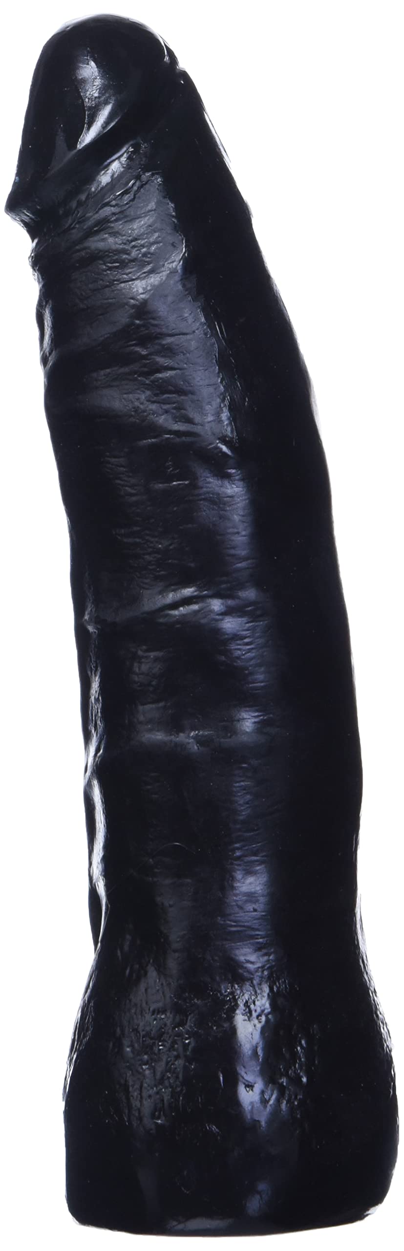 Vac-U-Lock CodeBlack - 7 Inch Thin Dong - The Naturals - Black - Slim Shaft Design with Textured Veins, FIRMSKYN, Vac-U-Lock Compatible, Body-Safe - Insertable: 7.5 in. (19.1cm) - by Doc Johnson