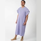 Interweave Textiles Hospital Dignity Gown Blue White Stripe Polycotton Extra view 6