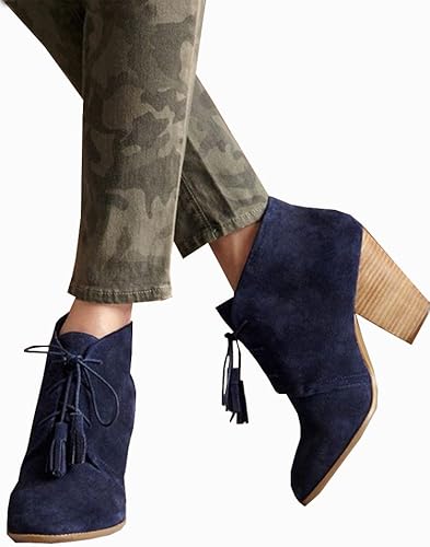 tassel lace up boots