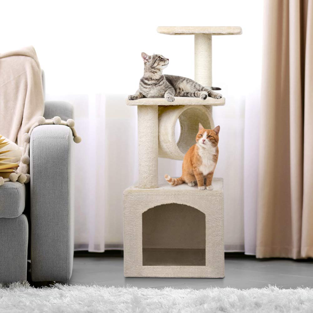 Beau Jardin Cat Tree with Cat Scratching Posts MultiLevel Cat Tower