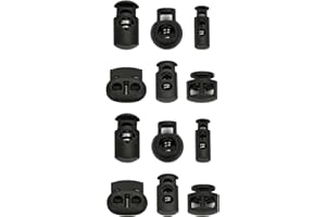 12PCS Colorful Plastic Stoppers Cord Lockhole Toggle Clip Clothes Elastic Cord Accessories Clothes Plastic Push Lock Colorful