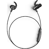 Anker SoundBuds Slim+ Wireless Headphones, Bluetooth 4.1 Lightweight Stereo Earbuds with Customizable Accessories, Sports Headset with Metallic Housing & Built-in Mic (Black)