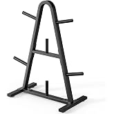 Weight Plate Rack 400LBs, Weight Tree Holder for Home Gym, Barbell &amp; Bumper