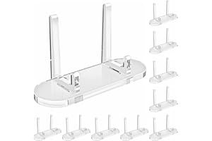 10-Pack Clear Acrylic Display Stands – Plate & Easel Stands for Cards, Photos, Books, Magazines, Frames & CDs