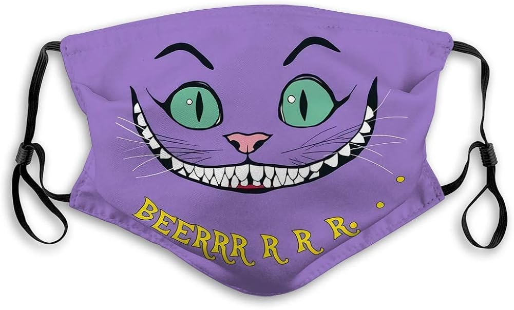 smile cheshire cat tale alice Adult Mask BreathableDustMasks
