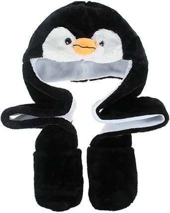 kids hats with gloves attached