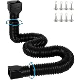 gutterant 16.5ft Long Gutter Downspout Extensions for Rainwater Drainage, 4&rdquo; Diameter Thickened Flexible Downspout Extender Extendable from 3.6ft to 16.5ft(Black)