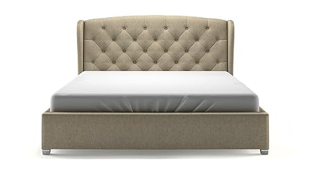 Urban Ladder Holmebrook King Size Upholstered Double Bed (Mist Brown)