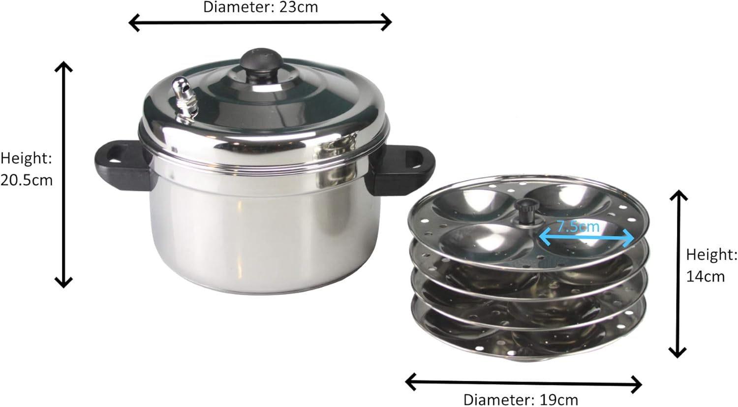 Stainless Steel Induction Idli Maker 4 Tier Rack Idli Plates Stand Indian Idli Idly Rice Cakes