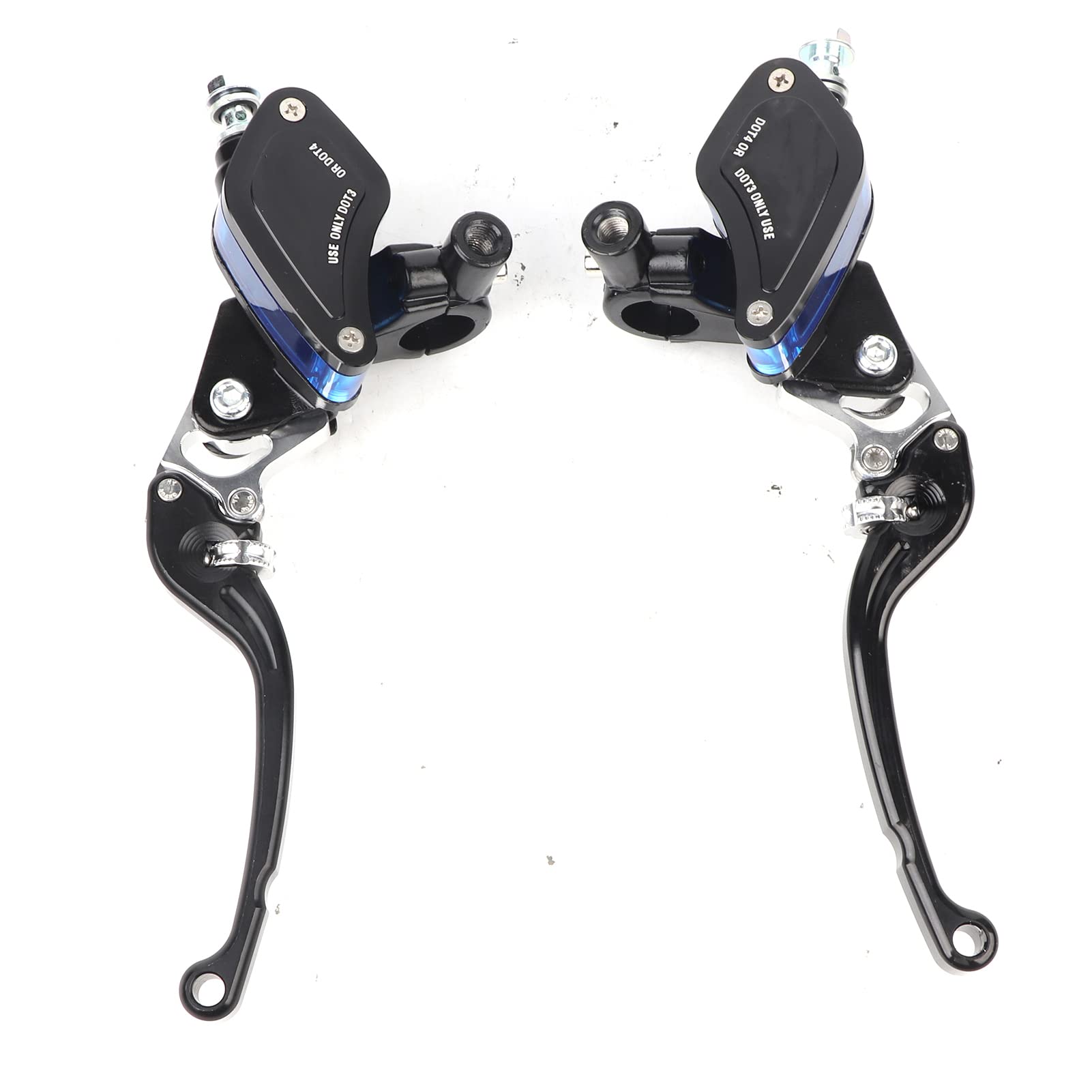 Motorcycle Clutch Levers, Pair of 22mm CNC Motorcycle Hydraulic Brake Pump Clutch Master Cylinder Lever Adjustable(Black).-for for Dirt bike brake l