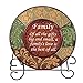 Collections Etc Decorative Inspirational Plate With Display Stand, Family