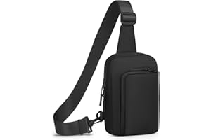 SUIKIHUM Mini Sling Bag for Men Women, Crossbody Fanny Packs Fits for 6.3" Phone, Reversible Nylon Chest Bag for Travel Runni