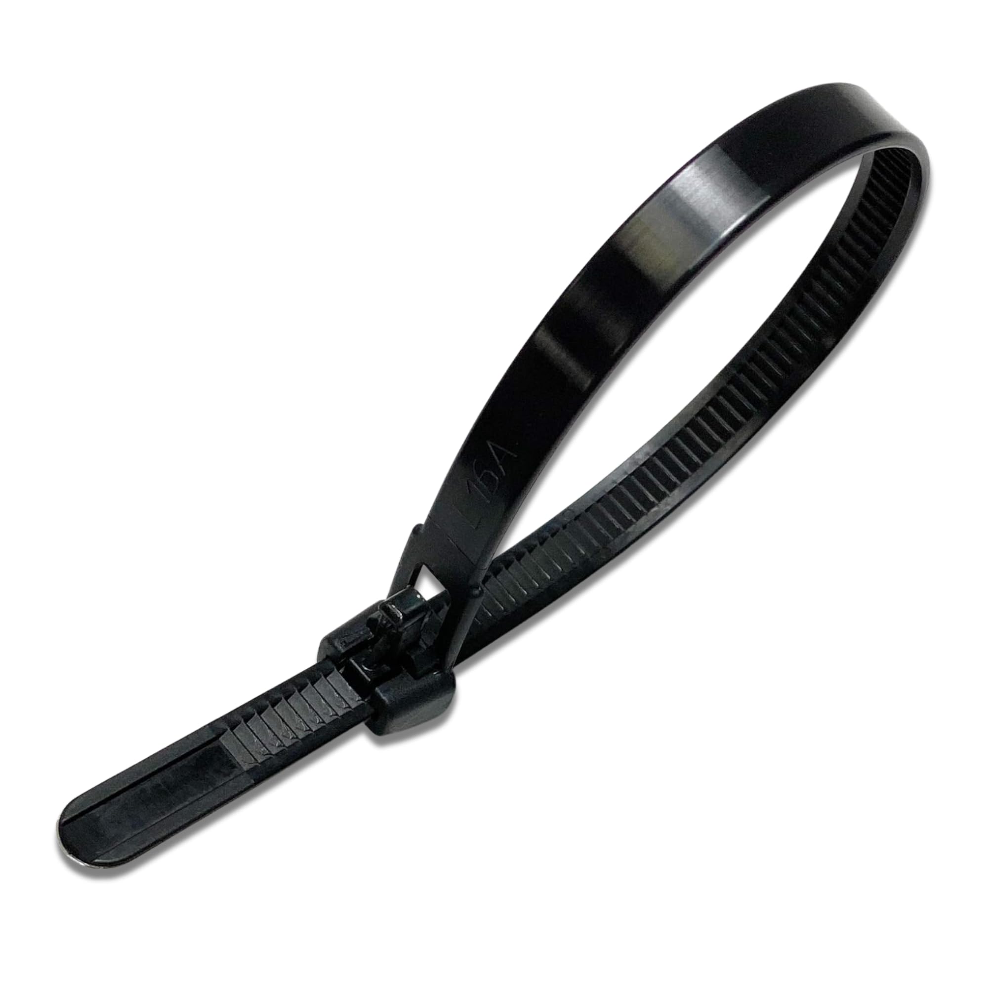 Releasable Reusable Cable Ties 10 Pieces Black (7.2mmx300mm, Black)