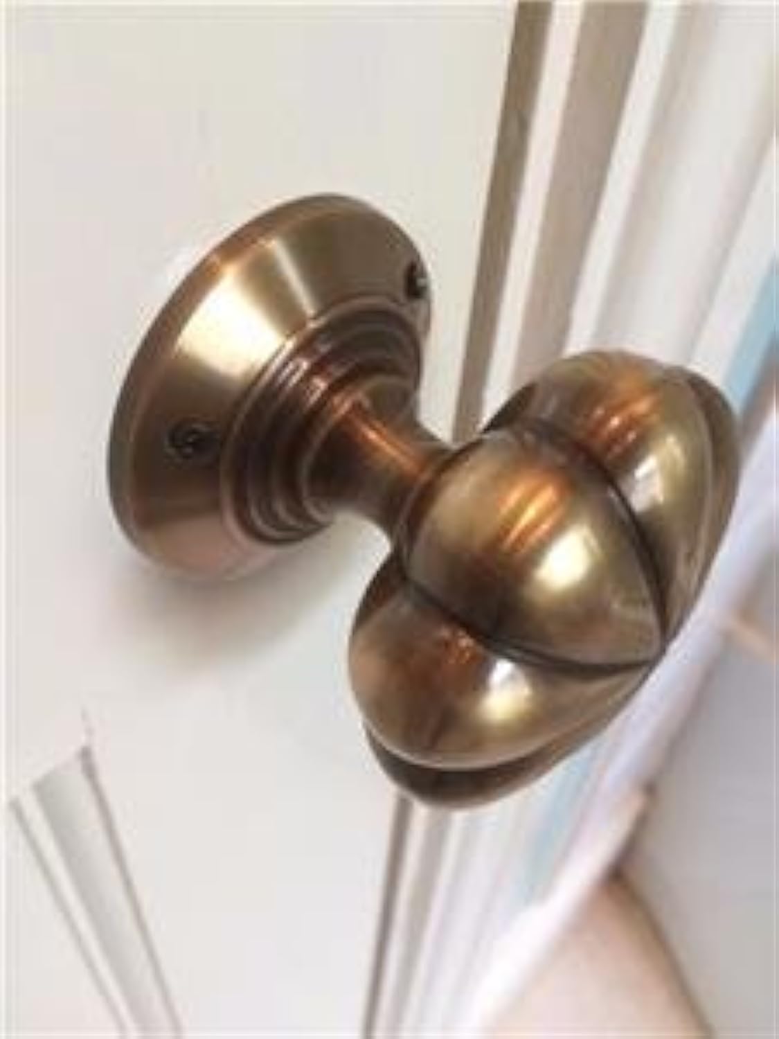 Chattels Stunning Pair of Large Mortice Flower Door Knobs in Antique Bronze Solid Brass Handles KLN-AB
