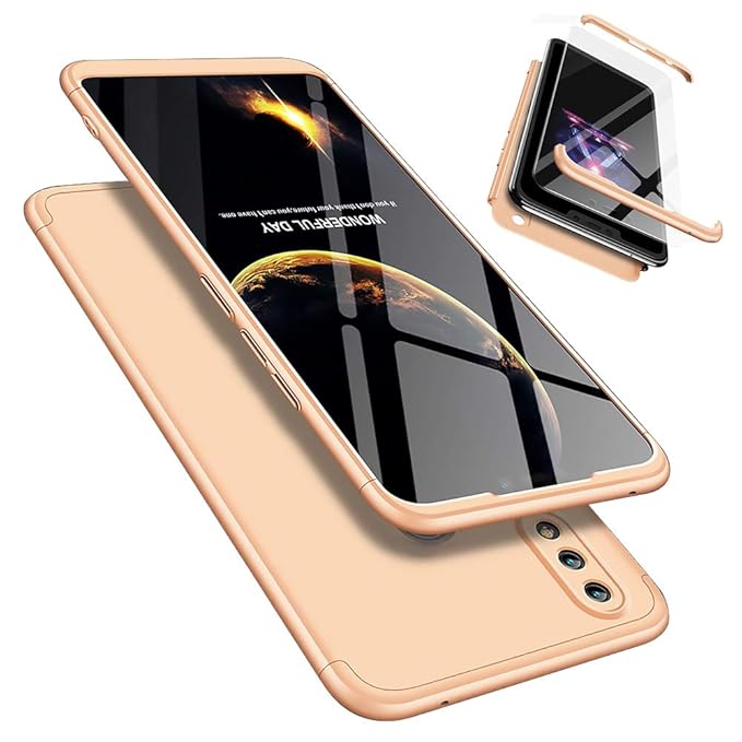 Huawei Honor 8X Handyhülle + Displayschutzfolie, LaiXin Huawei Honor 8X Hülle 360 Grad PC Plastik Hard Case Cover Fall-Abdeck