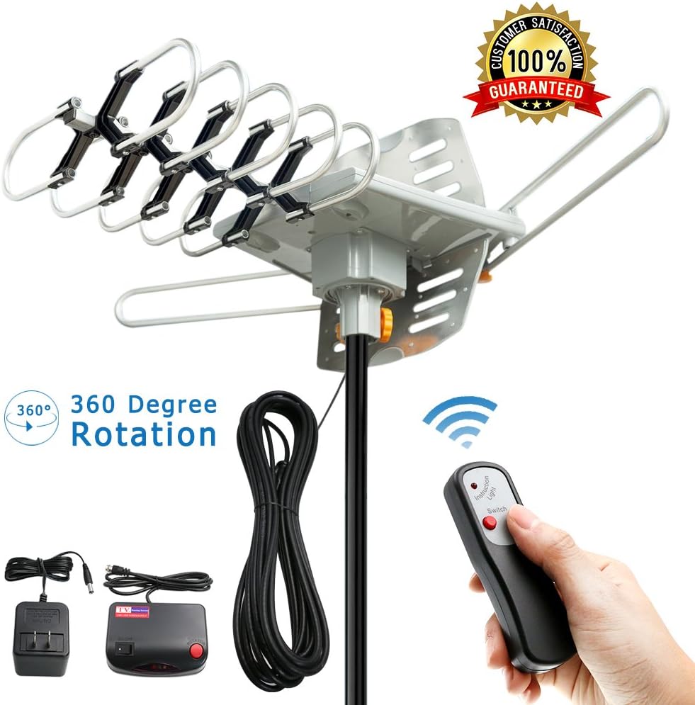 Vansky Outdoor 150 Mile Motorized 360 Degree Rotation OTA Amplified HD