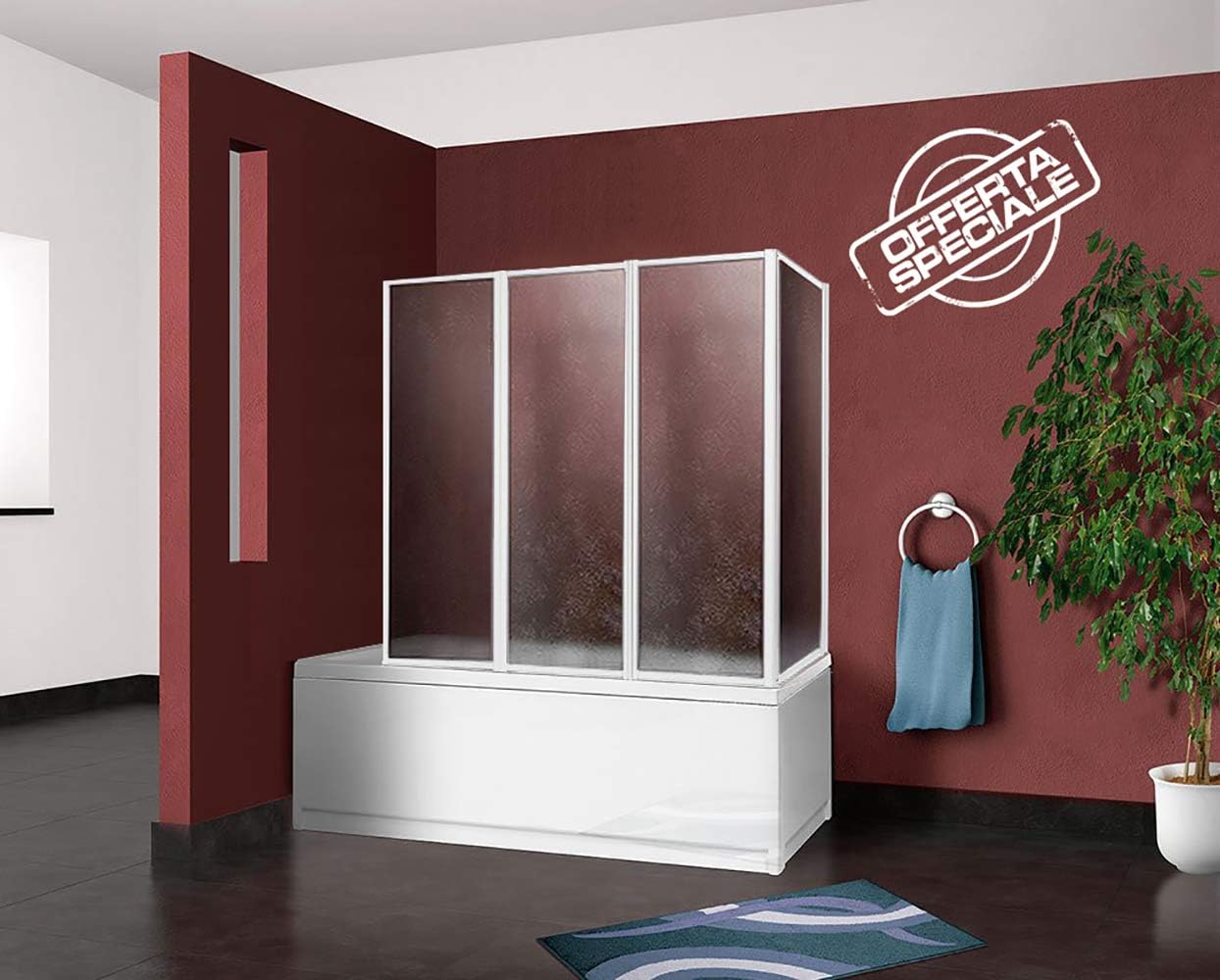 Vasca da bagno per vasca da bagno con parete