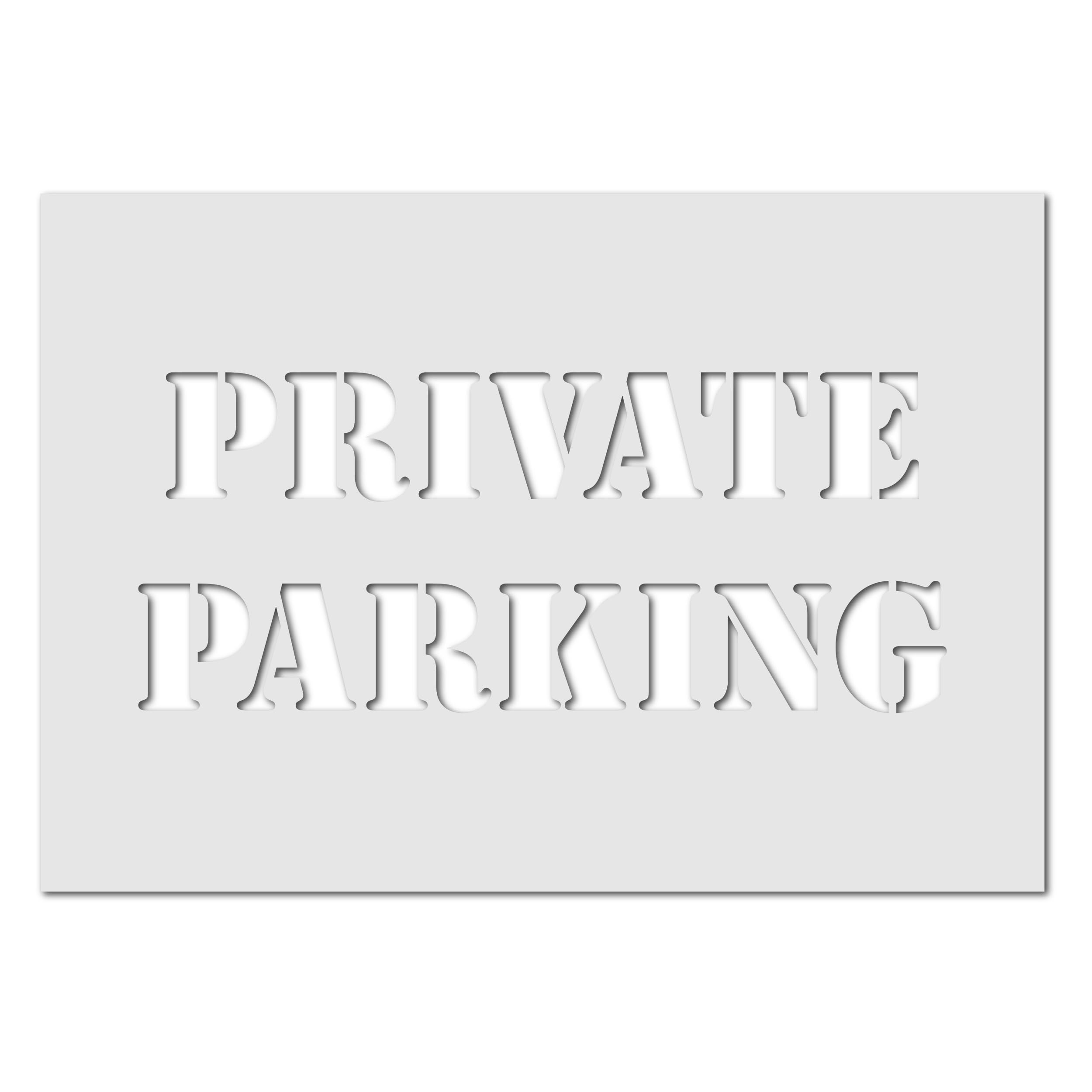 Private Parking Sign Stencil - Private Parking Text Template - Sign Making Stencil by CraftStar (A1(Large))