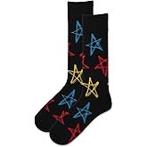 Hot Sox Men's Fun Pattern and Solid Crew Socks - 1 Pair Pack - Cool & Classic Novelty Fashion Design Socks