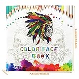 US Sense Coloring Books- Relaxation, Fun and Stress Relieving Interesting Face Book Designs -Gifts Drawing for Kids Adult and School