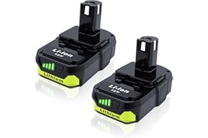 Ultraxxis 2 Packs 3.0Ah High Capacity Replacement for Ryobi 18v Battery P108 P104 P105 P102 P103 P122 P109 Li-ION Compatible with Ryobi 18V ONE+ System Cordless Power Tools and Charger