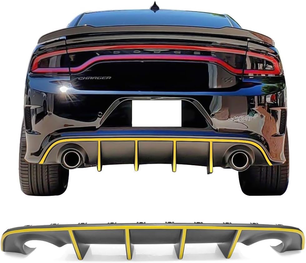 NEW Dodge Charger SRT HELLCAT Floor Mats 4PC YELLOW Logo & Trim INSTOCK