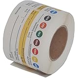 L LIKED Dissolvable Label Shelf Life for Food Rotation Use by Stickers 2 x 3 Inch Roll of 250 Labels