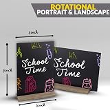 Playcrate Chalkboard Signs 6 Pack Double Sided Mini with Stands Chalk & Eraser view 2