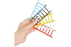 BBIAMSLEEP 25 Pcs Mini Colorful 7-Step Ladder Miniature Plastic Ladder Mini Garden Ladder Fairy Garden Ladder for Mini House Micro Landscape Fairy Garden Décor Accessories