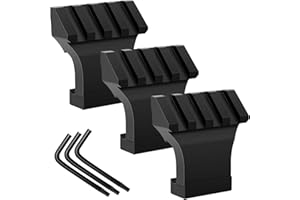 ANOVO 45 Degree Offset Rail Mounts,4 Slots Offset Picatinny Rail Mount Low Profile Aluminum Angled Rail Adapter & Wrench