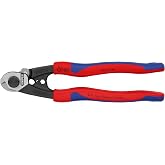 Knipex Tools 95 62 190 Wire Rope Cutters, 7 1/4-Inch, Comfort Grip
