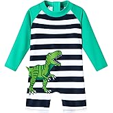 Redair Toddler Baby Boys Rash Guard Swimsuit Long Sleeve One Piece Swimwear Zip Bathing Suit with UPF 50+ 0-24 Months