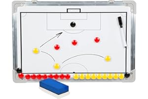 Trademark Innovations Sport Magnet Board with Marker Pieces - Perfect to Coach Soccer, Basketball, Hockey, and More,White