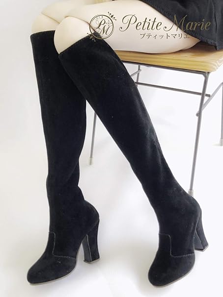 Amazon Petite Marie 1 3 Dd Sd対応 靴 黒 ロングスエードブーツ 秋冬 60cmドール Bjd 人形服 プティットマリエ No 0070 ドレス アクセサリー おもちゃ