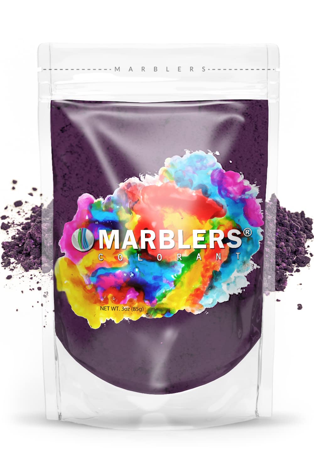 MARBLERS Purple Mica Powder [Musky Purple] 3oz (85g) | Cosmetic Grade | Epoxy Resin Pigment | Dye | Non-Toxic, Vegan, Cruelty-Free | Lip Gloss, Nails, Body Butter | Bath Bomb, Candle & Soap Making
