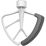 KITCHPOWER 4.5-5 Quart Flex Edge Beater for KitchenAid Tilt-Head Stand Mixers White