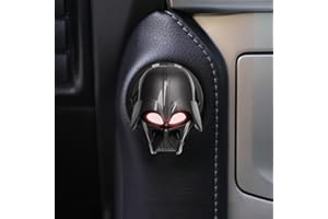 EPOCHHIKE Darth Vader Star Wars Car One-Button Start Button Protective Cover Interior Modification Ignition Device Switch Metal Decorative Stickers Anti Scratch Car Button Decoration Ring (Titanium)
