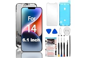 Fixerman for iPhone 14 Screen Replacement 6.1 inch, 3D Touch LCD Display Digitizer Assembly with Repair Tools (Model A2649, A2881, A2884, A2883, A2882)
