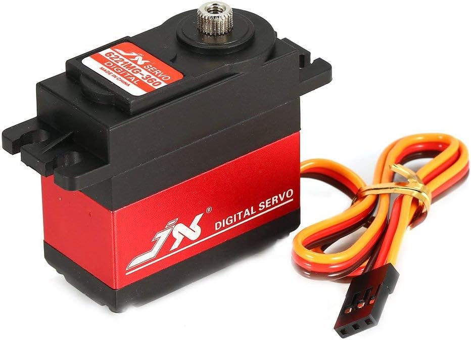 Black Jx Pdi 6221mg kg 4 8v 6v Large Torque 360 Degree Digital Servo For 1 10 1 8 Rc Car Boat Spare Parts Accessories Jasnyfall Servos Parts Toys Games Cate Org
