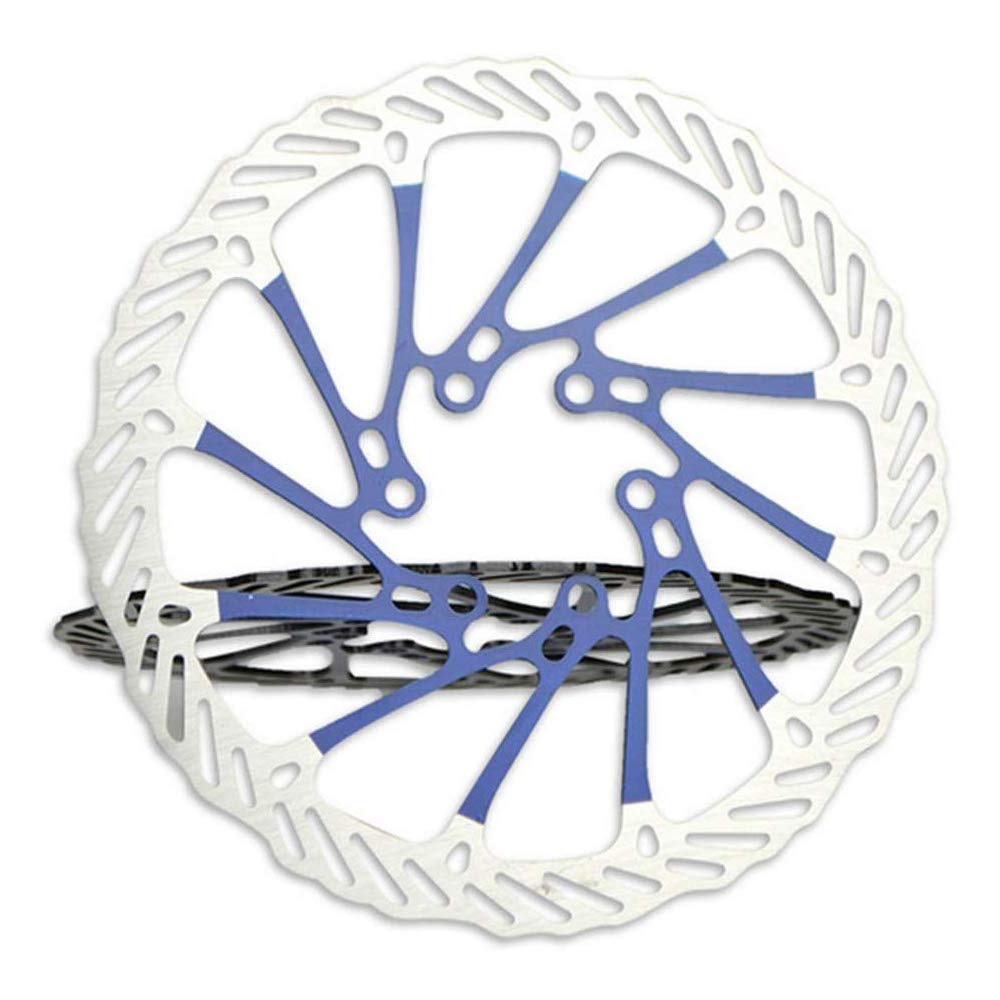 VOANZO Bicycle Disc Brakes 160mm DISC ROTOR, STAINLESS STEEL, 6 BOLT MOUNTING G3 Mountain Bike Disc Brakes (Blue)