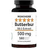 MONOHERB Butterbur Extract 500 mg - 180 Capsules