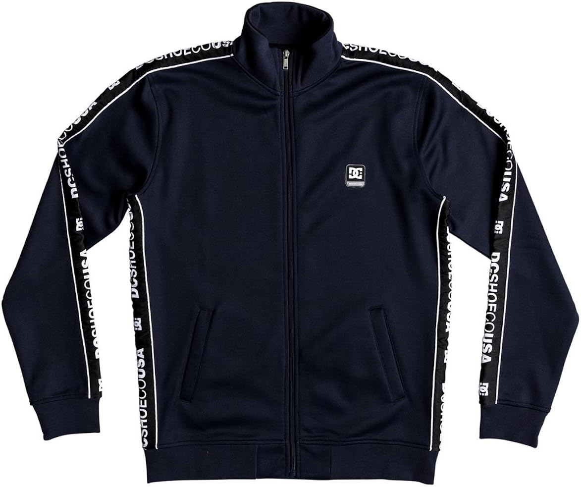 DC Men's Bellingham Track Fleece Jacket, Black iris: Clothing