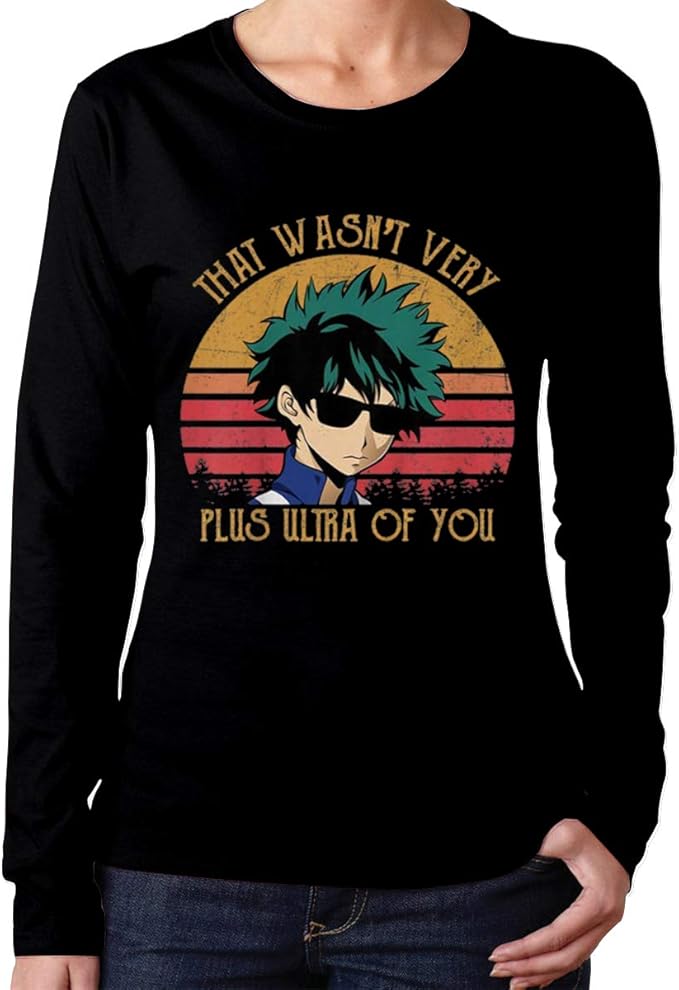 Amazon.com: Women's Long Sleeve T-Shirts My Hero Academia That Wasn't Very Plus Ultra of You 