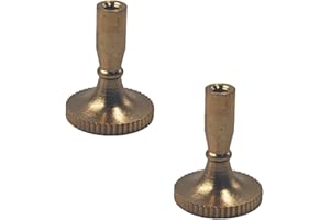 Runseaway 2Pcs Lamp Switch Knobs Replacement Turn On/Off Light Socket Knobs Standard Size Copper Twist Switch for Table Floor Lamps Fixtures Repair Parts (Gold)