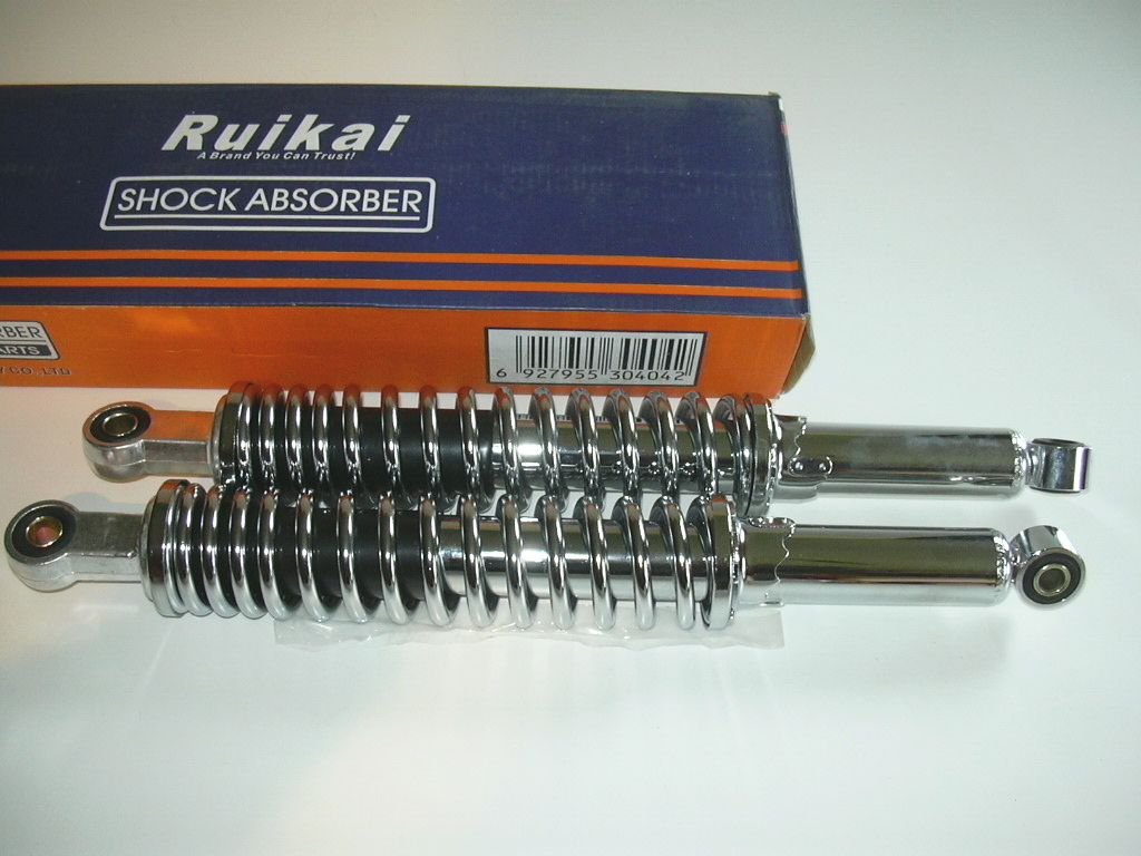 Shock Absorber Suspension Strut Set Chrome 310 mm Shock Absorber Moped Mokick KKR